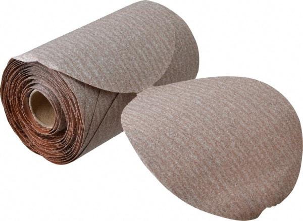 Norton - 5" Diam, 150 Grit Aluminum Oxide Adhesive PSA Disc - Medium Grade, Natural, B Weighted Backing, Flexible - Apex Tool & Supply