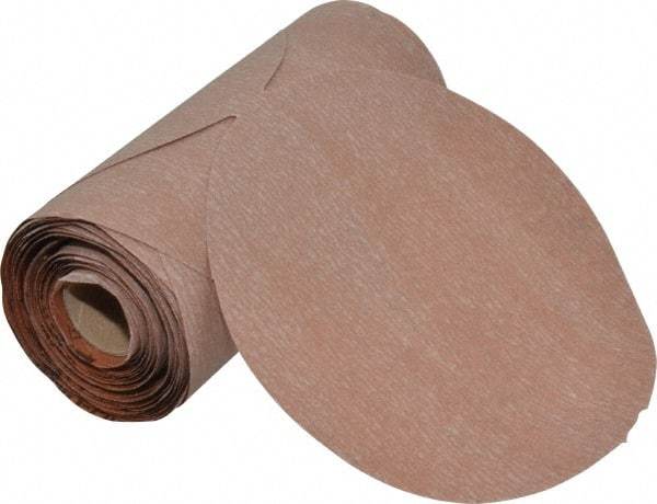 Norton - 6" Diam, 400 Grit Aluminum Oxide Adhesive PSA Disc - Super Fine Grade, Natural, B Weighted Backing, Flexible - Apex Tool & Supply