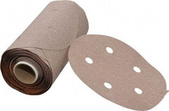 Norton - 5" Diam, 320 Grit Aluminum Oxide Adhesive PSA Disc - Very Fine Grade, Natural, B Weighted Backing, Flexible - Apex Tool & Supply