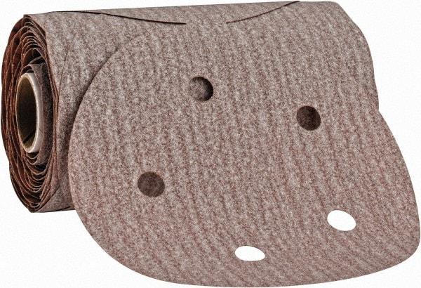 Norton - 5" Diam, 180 Grit Aluminum Oxide Adhesive PSA Disc - Fine Grade, Natural, B Weighted Backing, Flexible - Apex Tool & Supply