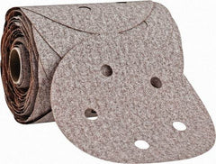 Norton - 5" Diam, 100 Grit Aluminum Oxide Adhesive PSA Disc - Medium Grade, Natural, B Weighted Backing, Flexible - Apex Tool & Supply
