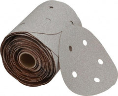 Norton - 5" Diam, 80 Grit Aluminum Oxide Adhesive PSA Disc - Coarse Grade, Natural, B Weighted Backing, Flexible - Apex Tool & Supply