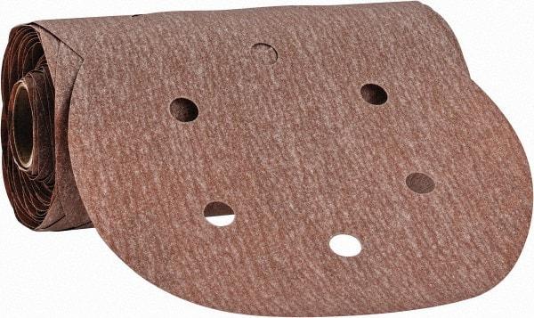 Norton - 6" Diam, 320 Grit Aluminum Oxide Adhesive PSA Disc - Very Fine Grade, Natural, B Weighted Backing, Flexible - Apex Tool & Supply