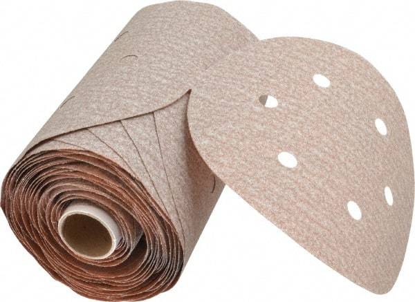 Norton - 6" Diam, 120 Grit Aluminum Oxide Adhesive PSA Disc - Medium Grade, Natural, B Weighted Backing, Flexible - Apex Tool & Supply