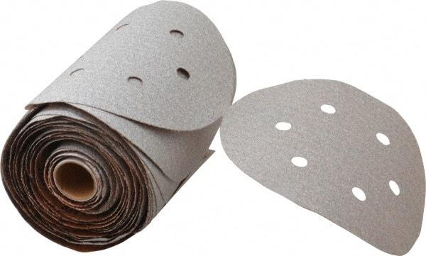 Norton - 6" Diam, 80 Grit Aluminum Oxide Adhesive PSA Disc - Coarse Grade, Natural, B Weighted Backing, Flexible - Apex Tool & Supply