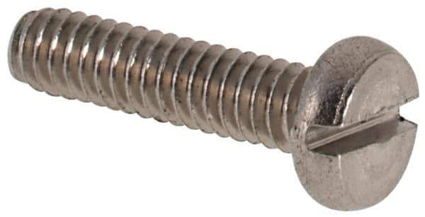 Value Collection - M2x0.40 Metric Coarse, 8mm Length Under Head Slotted Drive Machine Screw - Fillister Head, Grade 316 & A4 Stainless Steel, Uncoated, Without Washer - Apex Tool & Supply