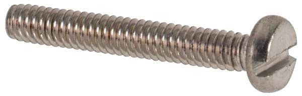 Value Collection - M2x0.40 Metric Coarse, 14mm Length Under Head Slotted Drive Machine Screw - Fillister Head, Grade 316 & A4 Stainless Steel, Uncoated, Without Washer - Apex Tool & Supply