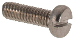 Value Collection - M2.5x0.45 Metric Coarse, 8mm Length Under Head Slotted Drive Machine Screw - Fillister Head, Grade 316 & A4 Stainless Steel, Uncoated, Without Washer - Apex Tool & Supply