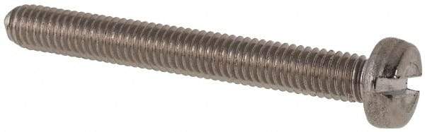 Value Collection - M3x0.50 Metric Coarse, 25mm Length Under Head Slotted Drive Machine Screw - Fillister Head, Grade 316 & A4 Stainless Steel, Uncoated, Without Washer - Apex Tool & Supply