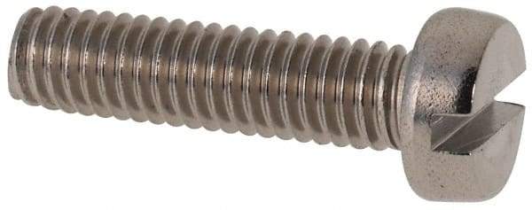 Value Collection - M4x0.70 Metric Coarse, 16mm Length Under Head Slotted Drive Machine Screw - Fillister Head, Grade 316 & A4 Stainless Steel, Uncoated, Without Washer - Apex Tool & Supply
