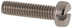 Value Collection - M4x0.70 Metric Coarse, 16mm Length Under Head Slotted Drive Machine Screw - Fillister Head, Grade 316 & A4 Stainless Steel, Uncoated, Without Washer - Apex Tool & Supply