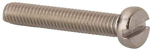 Value Collection - M4x0.70 Metric Coarse, 25mm Length Under Head Slotted Drive Machine Screw - Fillister Head, Grade 316 & A4 Stainless Steel, Uncoated, Without Washer - Apex Tool & Supply