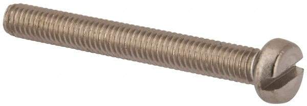Value Collection - M4x0.70 Metric Coarse, 35mm Length Under Head Slotted Drive Machine Screw - Fillister Head, Grade 316 & A4 Stainless Steel, Uncoated, Without Washer - Apex Tool & Supply