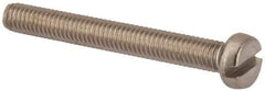Value Collection - M4x0.70 Metric Coarse, 35mm Length Under Head Slotted Drive Machine Screw - Fillister Head, Grade 316 & A4 Stainless Steel, Uncoated, Without Washer - Apex Tool & Supply