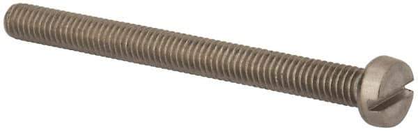 Value Collection - M4x0.70 Metric Coarse, 45mm Length Under Head Slotted Drive Machine Screw - Fillister Head, Grade 316 & A4 Stainless Steel, Uncoated, Without Washer - Apex Tool & Supply
