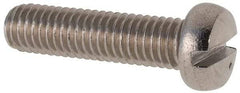 Value Collection - M5x0.80 Metric Coarse, 20mm Length Under Head Slotted Drive Machine Screw - Fillister Head, Grade 316 & A4 Stainless Steel, Uncoated, Without Washer - Apex Tool & Supply