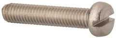 Value Collection - M5x0.80 Metric Coarse, 25mm Length Under Head Slotted Drive Machine Screw - Fillister Head, Grade 316 & A4 Stainless Steel, Uncoated, Without Washer - Apex Tool & Supply