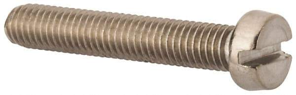 Value Collection - M5x0.80 Metric Coarse, 30mm Length Under Head Slotted Drive Machine Screw - Fillister Head, Grade 316 & A4 Stainless Steel, Uncoated, Without Washer - Apex Tool & Supply
