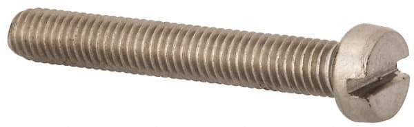 Value Collection - M5x0.80 Metric Coarse, 35mm Length Under Head Slotted Drive Machine Screw - Fillister Head, Grade 316 & A4 Stainless Steel, Uncoated, Without Washer - Apex Tool & Supply