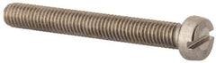 Value Collection - M5x0.80 Metric Coarse, 40mm Length Under Head Slotted Drive Machine Screw - Fillister Head, Grade 316 & A4 Stainless Steel, Uncoated, Without Washer - Apex Tool & Supply