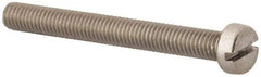 Value Collection - M5x0.80 Metric Coarse, 45mm Length Under Head Slotted Drive Machine Screw - Fillister Head, Grade 316 & A4 Stainless Steel, Uncoated, Without Washer - Apex Tool & Supply