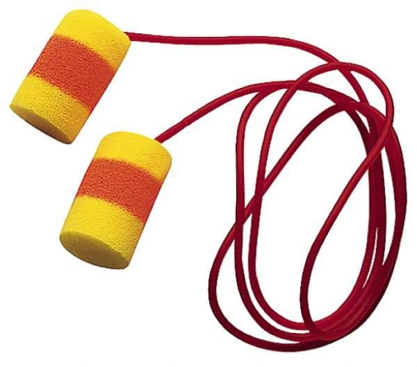 3M - Disposable, Corded, 30 dB, Barrel Earplugs - Yellow, 200 Pairs - Apex Tool & Supply