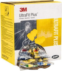 3M - Reusable, Corded, 26 dB, Flange Earplugs - Yellow, 100 Pairs - Apex Tool & Supply