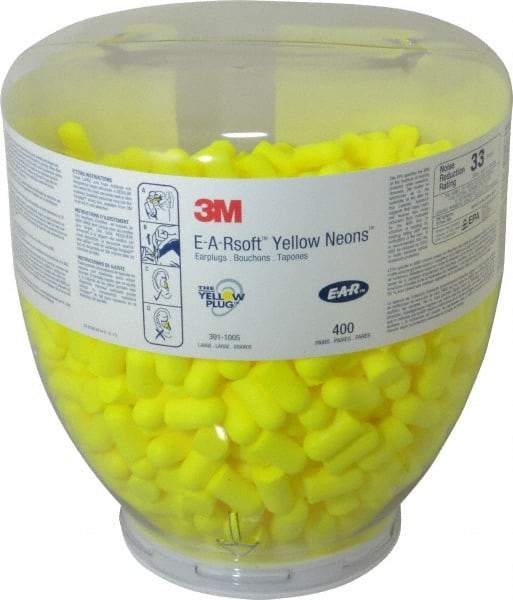 3M - One Touch Disposable Earplug Refill with 33 dB Earplugs - Yellow Earplugs, 400 Pairs - Apex Tool & Supply