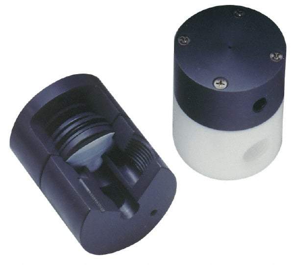 Plast-O-Matic - 1-1/2" Pipe, 100 Max psi, Diaphragm Valve - Female NPT End Connection, PVC - Apex Tool & Supply