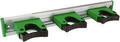 Unger - 3-1/4" Projection, 2" High, Aluminum & Plastic, Tool Holder - 14" Long, 3 Holders - Apex Tool & Supply