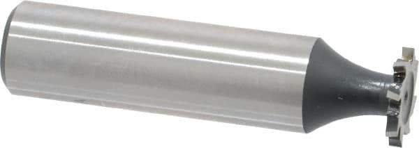 Interstate - 1/2" Diam x 1/16" Face Width, Cobalt, 8 Teeth, Shank Connection Woodruff Keyseat Cutter - Uncoated, 2-1/16" OAL x 1/2" Shank, Staggered Teeth, ANSI 204, Old Standard 1 - Apex Tool & Supply