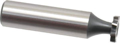 Interstate - 1/2" Diam x 3/32" Face Width, Cobalt, 8 Teeth, Shank Connection Woodruff Keyseat Cutter - Uncoated, 2-3/32" OAL x 1/2" Shank, Staggered Teeth, ANSI 304, Old Standard 2 - Apex Tool & Supply