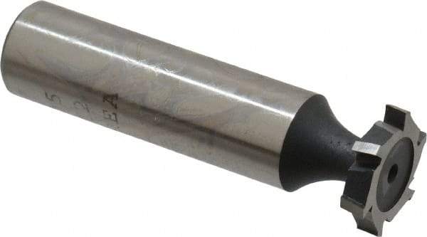 Interstate - 5/8" Diam x 1/8" Face Width, Cobalt, 8 Teeth, Shank Connection Woodruff Keyseat Cutter - Uncoated, 2-1/8" OAL x 1/2" Shank, Staggered Teeth, ANSI 405, Old Standard 5 - Apex Tool & Supply