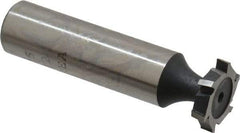 Interstate - 5/8" Diam x 1/8" Face Width, Cobalt, 8 Teeth, Shank Connection Woodruff Keyseat Cutter - Uncoated, 2-1/8" OAL x 1/2" Shank, Staggered Teeth, ANSI 405, Old Standard 5 - Apex Tool & Supply