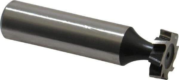 Interstate - 5/8" Diam x 5/32" Face Width, Cobalt, 8 Teeth, Shank Connection Woodruff Keyseat Cutter - Uncoated, 2-5/32" OAL x 1/2" Shank, Staggered Teeth, ANSI 505, Old Standard 6 - Apex Tool & Supply