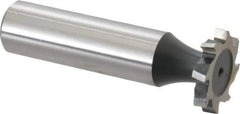 Interstate - 3/4" Diam x 1/8" Face Width, Cobalt, 10 Teeth, Shank Connection Woodruff Keyseat Cutter - Uncoated, 2-1/8" OAL x 1/2" Shank, Staggered Teeth, ANSI 406, Old Standard 7 - Apex Tool & Supply