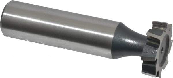 Interstate - 3/4" Diam x 3/16" Face Width, Cobalt, 10 Teeth, Shank Connection Woodruff Keyseat Cutter - Uncoated, 2-3/16" OAL x 1/2" Shank, Staggered Teeth, ANSI 606, Old Standard 9 - Apex Tool & Supply