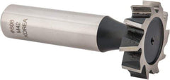 Interstate - 1" Diam x 1/4" Face Width, Cobalt, 12 Teeth, Shank Connection Woodruff Keyseat Cutter - Uncoated, 2-1/4" OAL x 1/2" Shank, Staggered Teeth, ANSI 808, Old Standard 15 - Apex Tool & Supply