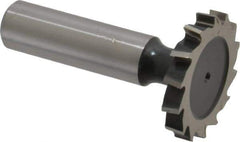 Interstate - 1-1/4" Diam x 3/16" Face Width, Cobalt, 14 Teeth, Shank Connection Woodruff Keyseat Cutter - Uncoated, 2-3/16" OAL x 1/2" Shank, Staggered Teeth, ANSI 610, Old Standard 19 - Apex Tool & Supply