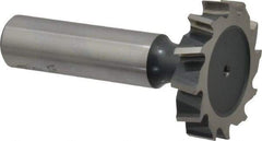 Interstate - 1-1/4" Diam x 1/4" Face Width, Cobalt, 14 Teeth, Shank Connection Woodruff Keyseat Cutter - Uncoated, 2-1/4" OAL x 1/2" Shank, Staggered Teeth, ANSI 810, Old Standard 21 - Apex Tool & Supply