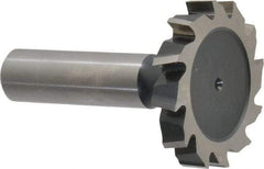 Interstate - 1-1/2" Diam x 1/4" Face Width, Cobalt, 16 Teeth, Shank Connection Woodruff Keyseat Cutter - Uncoated, 2-1/4" OAL x 1/2" Shank, Staggered Teeth, ANSI 812, Old Standard 24 - Apex Tool & Supply