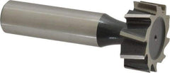 Interstate - 1" Diam x 3/8" Face Width, Cobalt, 10 Teeth, Shank Connection Woodruff Keyseat Cutter - Uncoated, 2-3/8" OAL x 1/2" Shank, Staggered Teeth, ANSI 1208, Old Standard 152 - Apex Tool & Supply