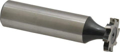 Interstate - 5/8" Diam x 3/32" Face Width, High Speed Steel, 8 Teeth, Shank Connection Woodruff Keyseat Cutter - Uncoated, 2-3/32" OAL x 1/2" Shank, Staggered Teeth, ANSI 305, Old Standard 4 - Apex Tool & Supply