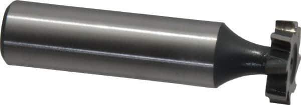 Interstate - 5/8" Diam x 5/32" Face Width, High Speed Steel, 8 Teeth, Shank Connection Woodruff Keyseat Cutter - Uncoated, 2-5/32" OAL x 1/2" Shank, Staggered Teeth, ANSI 505, Old Standard 6 - Apex Tool & Supply