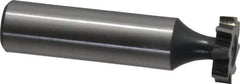 Interstate - 5/8" Diam x 5/32" Face Width, High Speed Steel, 8 Teeth, Shank Connection Woodruff Keyseat Cutter - Uncoated, 2-5/32" OAL x 1/2" Shank, Staggered Teeth, ANSI 505, Old Standard 6 - Apex Tool & Supply