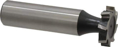 Interstate - 3/4" Diam x 5/32" Face Width, High Speed Steel, 10 Teeth, Shank Connection Woodruff Keyseat Cutter - Uncoated, 2-5/32" OAL x 1/2" Shank, Staggered Teeth, ANSI 506, Old Standard 8 - Apex Tool & Supply