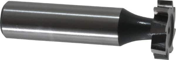 Interstate - 3/4" Diam x 3/16" Face Width, High Speed Steel, 10 Teeth, Shank Connection Woodruff Keyseat Cutter - Uncoated, 2-3/16" OAL x 1/2" Shank, Staggered Teeth, ANSI 606, Old Standard 9 - Apex Tool & Supply