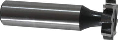 Interstate - 3/4" Diam x 3/16" Face Width, High Speed Steel, 10 Teeth, Shank Connection Woodruff Keyseat Cutter - Uncoated, 2-3/16" OAL x 1/2" Shank, Staggered Teeth, ANSI 606, Old Standard 9 - Apex Tool & Supply