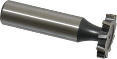 Interstate - 7/8" Diam x 5/32" Face Width, High Speed Steel, 10 Teeth, Shank Connection Woodruff Keyseat Cutter - Uncoated, 2-5/32" OAL x 1/2" Shank, Staggered Teeth, ANSI 507, Old Standard 10 - Apex Tool & Supply
