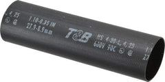 Thomas & Betts - 5" Long, 3:1, Polyolefin Heat Shrink Electrical Tubing - Black - Apex Tool & Supply